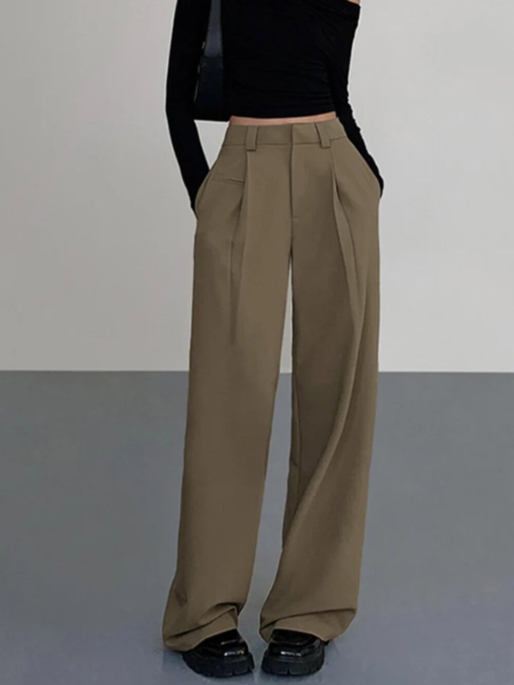 Commense Business Casual Pleat Dress Pants - M